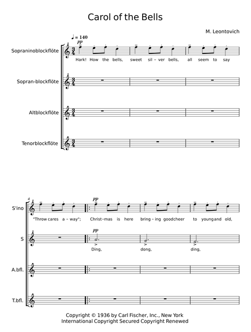 Carol of the Bells - M Leontovich
