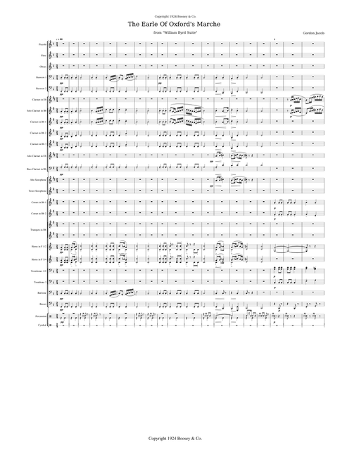 The Earle Of Oxford's Marche (from "William Byrd Suite")