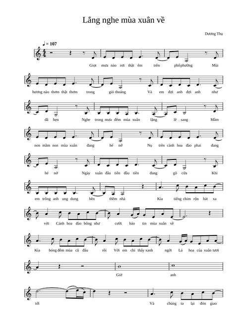 Lắng nghe mùa xuân về - Dương Thụ