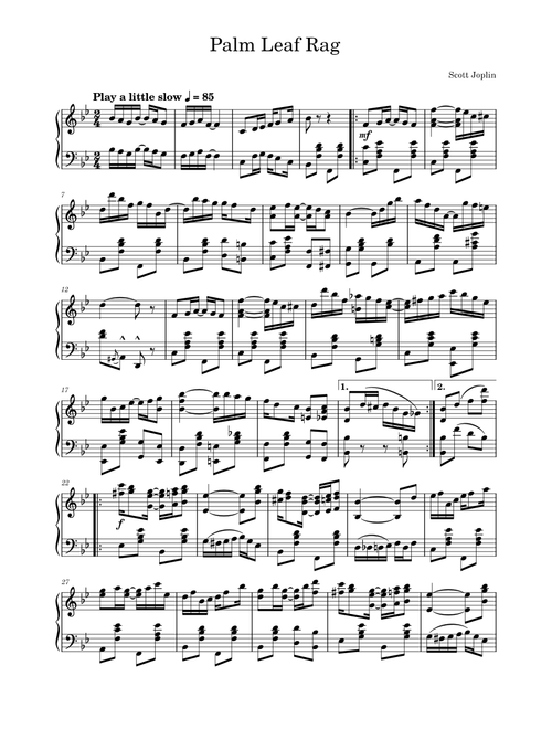 Scott Joplin - Palm Leaf Rag