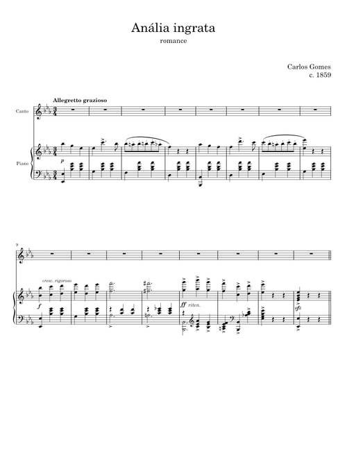 Anália ingrata - Carlos Gomes