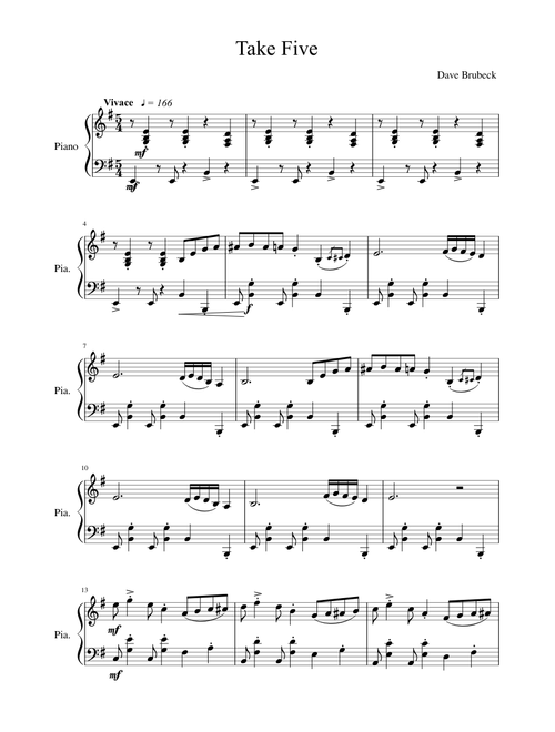 Take Five - Dave Brubeck-