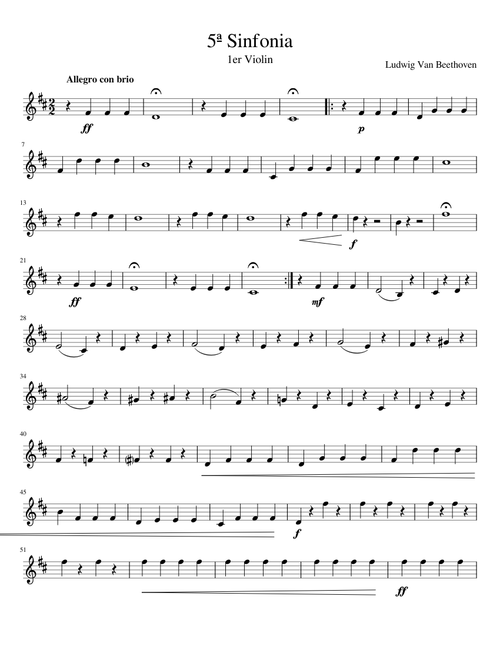 5ª Sinfonia de Beethoven (Violin 1)