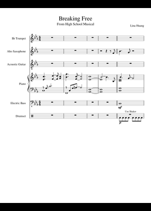 Play Official version of Breaking Free (from High School Musical) Sheet ...