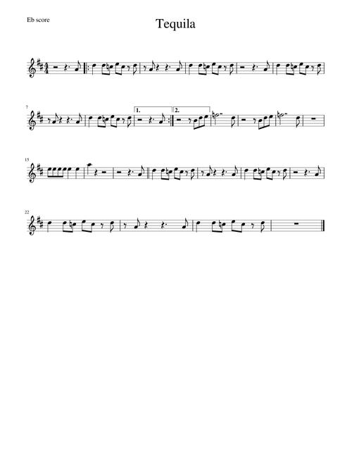 Tequila - Alto Sax