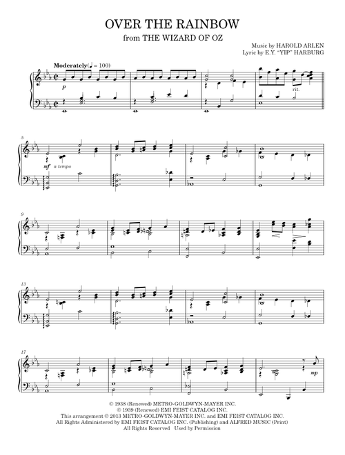Over The Rainbow - Harold Arlen (Piano Solo)