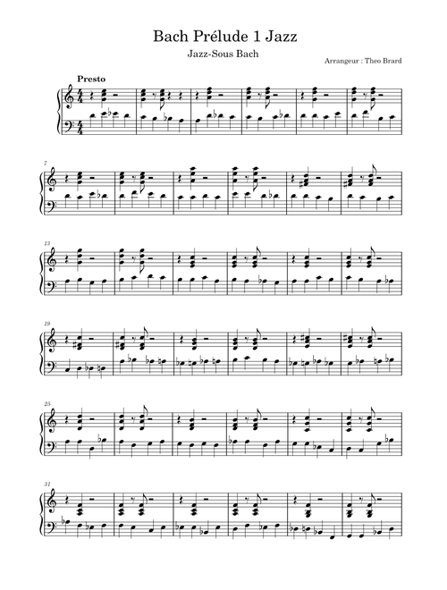 Prelude 1 bach Jazz - Theo Brard