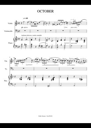 Tchaikovsky - October - Autumn Song from The Seasons op. 37 a no. 10 ...