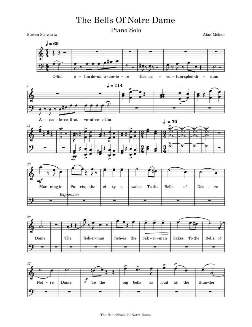 The Hunchback of Notre Dame Soundtrack – Alan Menken The Bells Of
