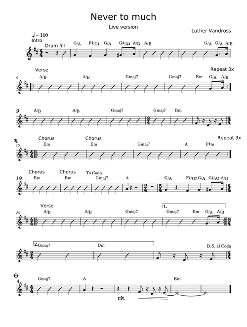 Never Too Much - Luther Vandross