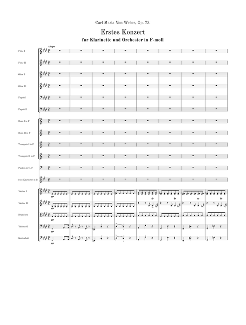 First Clarinet Concerto, Carl Maria Von Weber