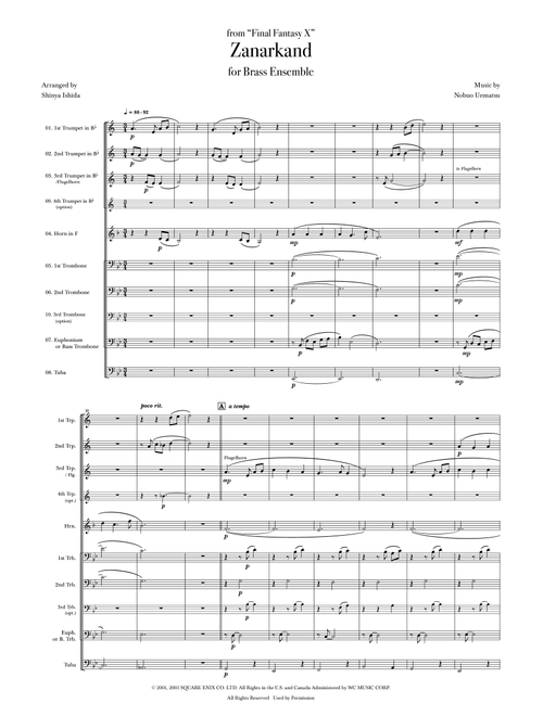 Zanarkand (Arr. Shinya Ishida) - Nobuo Uematsu (Brass Ensemble)