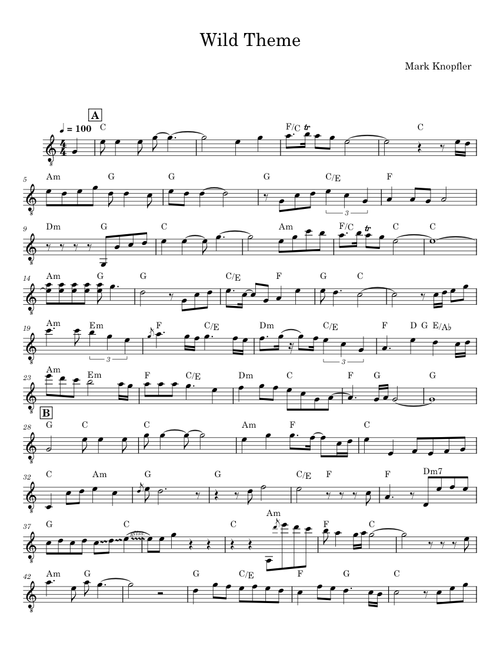 Wild theme - Mark Knopfler