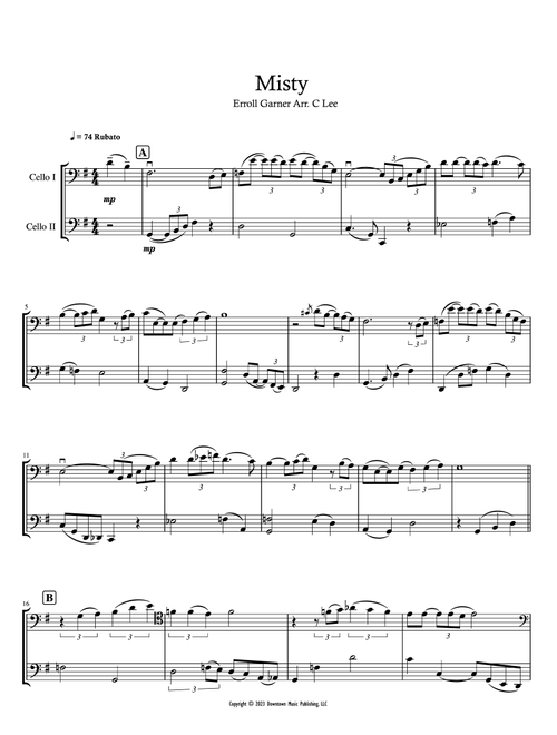 Misty (Arr. C Lee) - Erroll Louis Garner (Instrumental Duet)