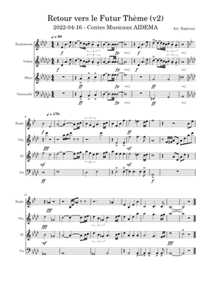 Back To The Future Sheet Music for Violin, Viola (String Duet