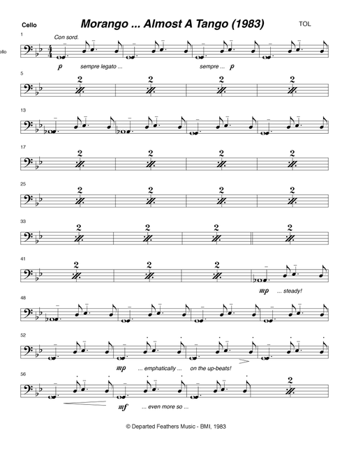 Morango ... almost a tango (1983) cello - Thomas Oboe Lee (String Quartet)