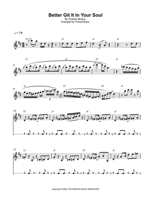 Better Git It In Your Soul (Arr. Tunescribers) - Charles Mingus (Baritone Sax Solo)