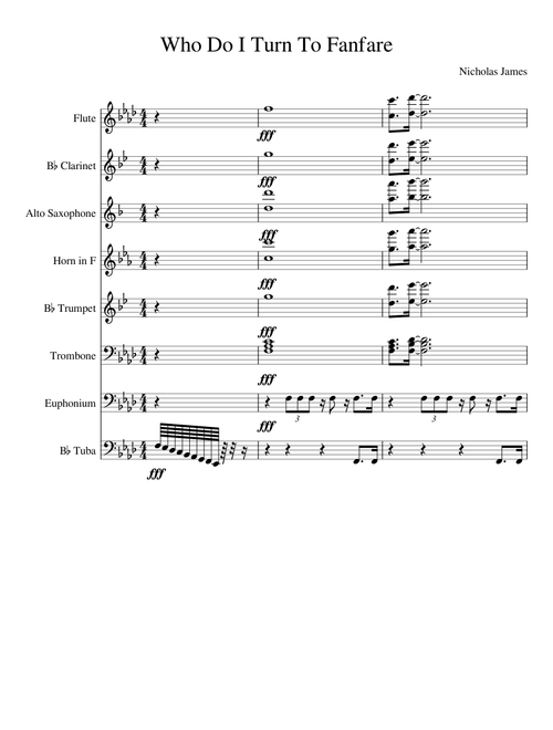 Who Do I Turn To Fanfare