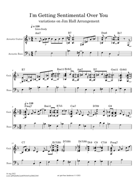 Free I'm Getting Sentimental Over You by George Bassman sheet