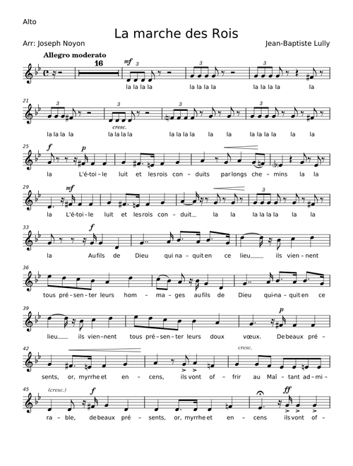 La marche des Rois - Jean-Baptiste Lully