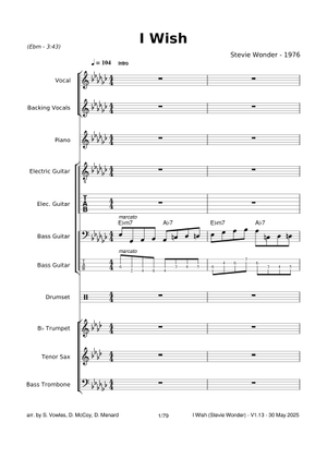 I Wish - Stevie Wonder Sheet Music with Chords for Piano