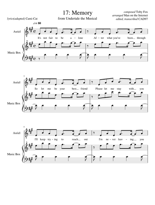 Undertale the Musical - Memory