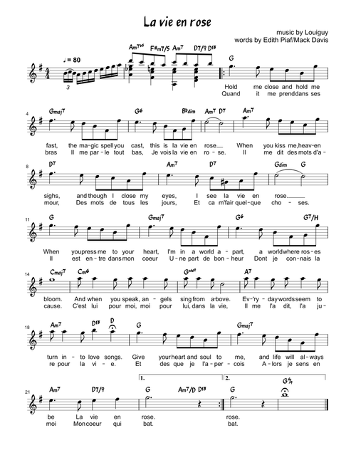 La vie en rose - Edith Piaf