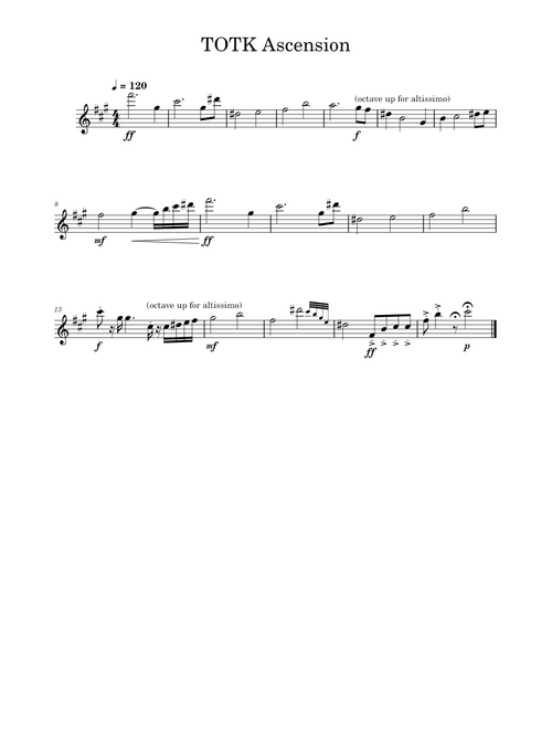 THAT sax part in the Tears Of The Kingdom Trailer (without altissimo)