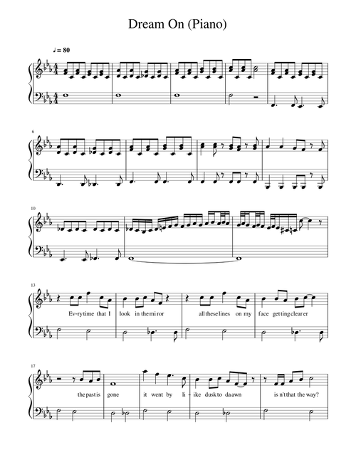 Dream On (Simple Piano)