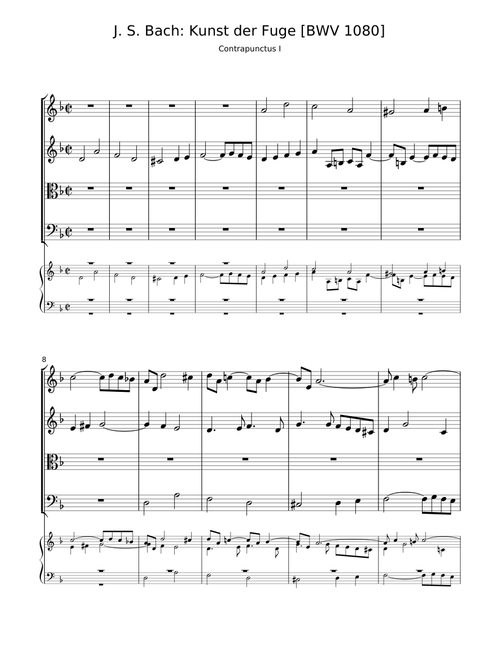 J. S. Bach: Kunst der Fuge 1-9 [BWV 1080]