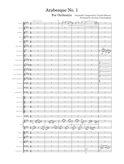 Claude Debussy: Arabesque No. 1 - arr. for Orchestra