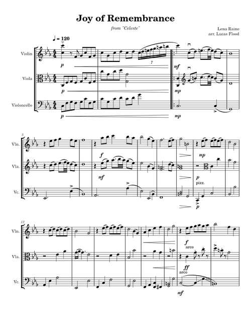 Joy of Remembrance – Lena Raine (String Trio)