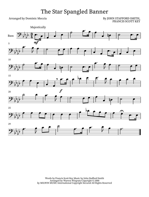 The Star Spangled Banner (Arr. Dominic Meccia) (Instrumental Solo)