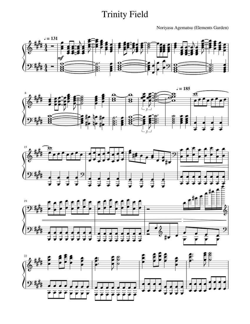 Trinity Field Sheet Music for Piano (Solo) | MuseScore.com
