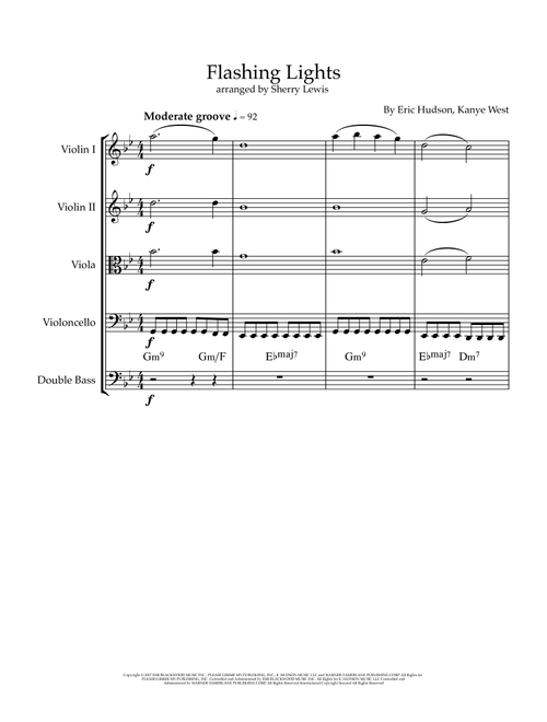 Flashing Lights (Arr. Sherry Lewis) - Kanye West (String Ensemble)