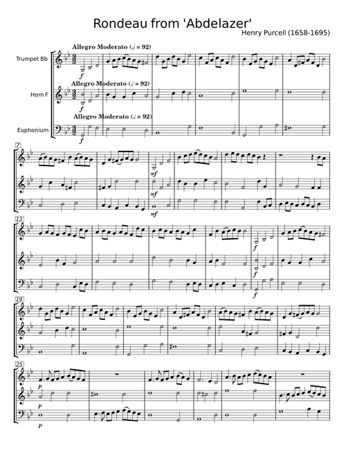 Rondeau from Abdelazer - Henry Purcell