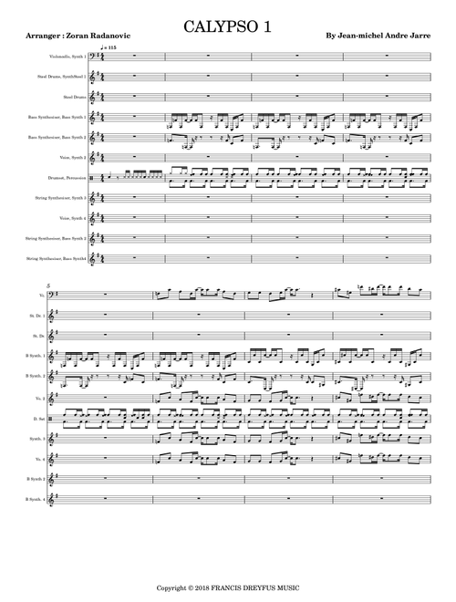 Calypso 1 (Arr. Zoran Radanovic) - Jean-Michel Andre Jarre (Large Ensemble)