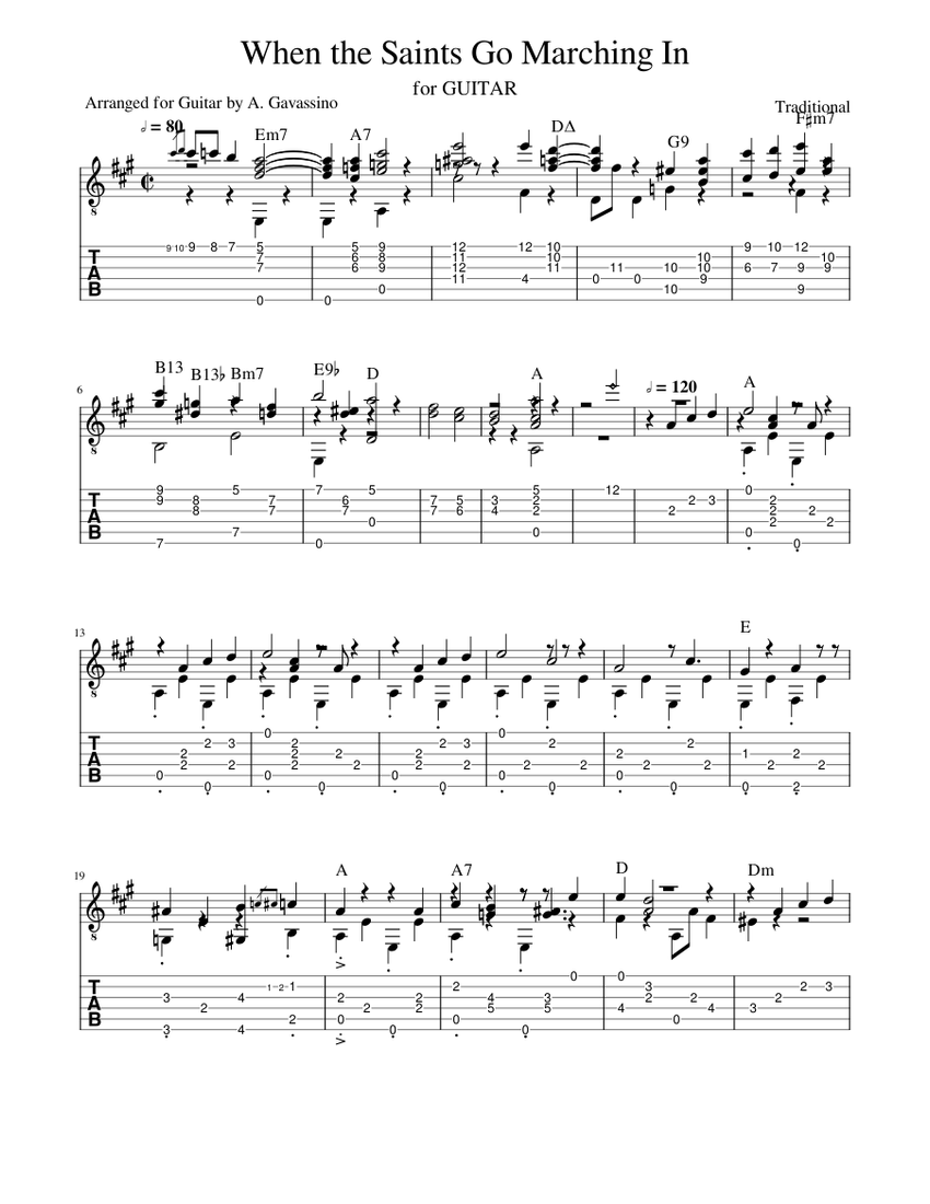 cigarettes and saints chords When the Go Marching in Sheet Music Tab with for Guitar (Solo) All Saints - Pure Shores