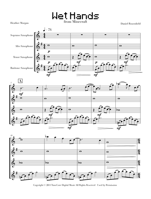 Wet Hands (Arr. Heather Morgan) - C418 (Woodwind Ensemble)
