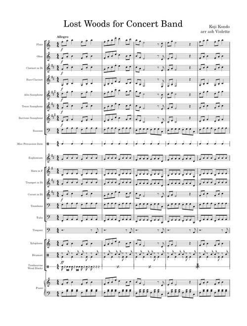 Lost Woods – Koji Kondo Lost Woods for Concert Band