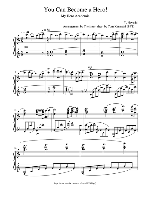 You Can Become a Hero - Piano (done) - arr by Tehishter (Theishter)