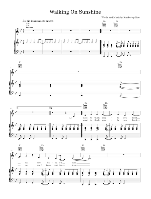 Walking on sunshine - Katrina and the Waves (Choral)