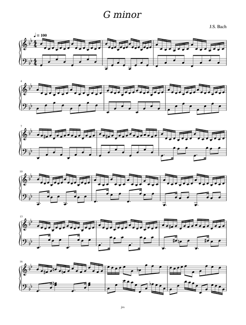 G Minor Bach
