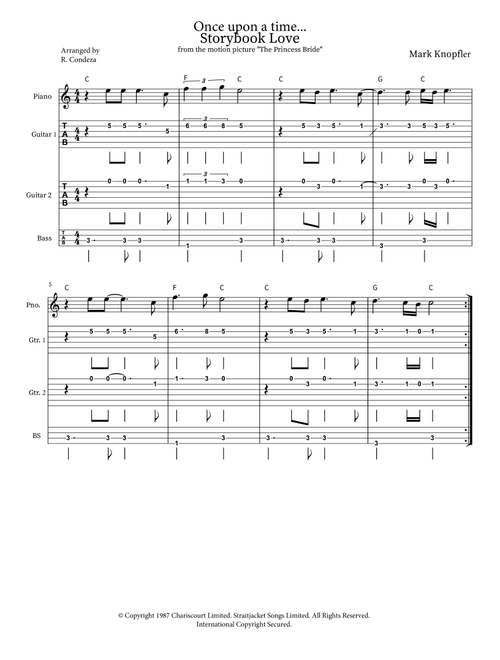 Once Upon A Time...storybook Love (Arr. R. Condeza) - Mark Knopfler (Guitar Ensemble)