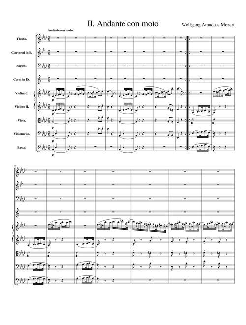 Mozart: Symphony No. 39 in E♭ Major, K. 543: II. "Andante con moto"