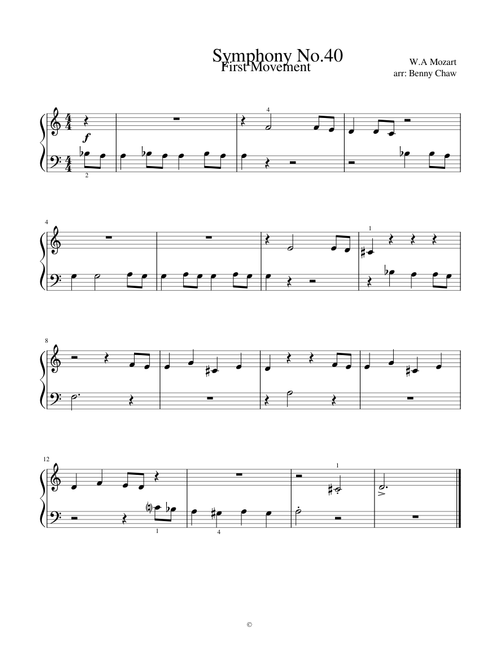 Symphony No.40 - Mozart (Begginer)