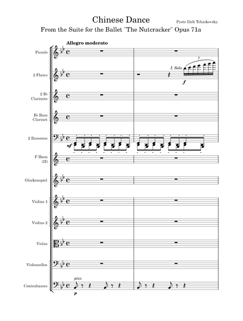The Nutcracker Suite Opus 71a, Chinese Dance – Pyotr Ilich Tchaikovsky