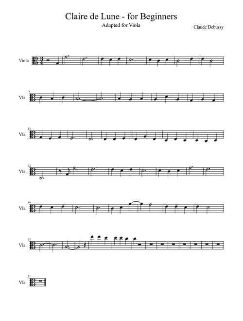 Claire de Lune (for beginers)
