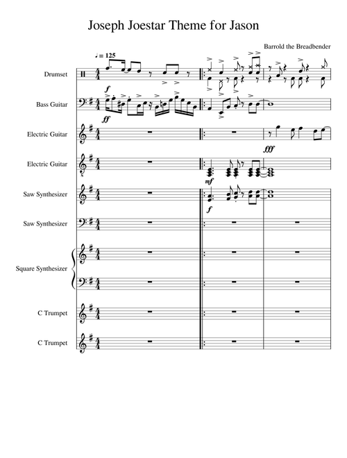 Joseph Joestar Theme Remix for Jason (includes "Owner of a Lonely Heart" and "Bloody Stream")