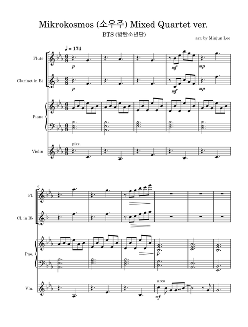 Mikrokosmos 소우주 – BTS Mixed Quartet Ver.